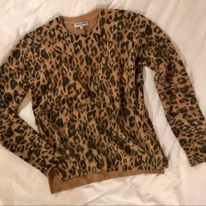 Opening Ceremony Animal Print Fuzzy Sweater
